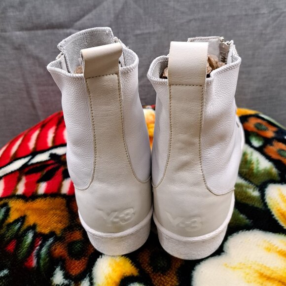 Y-3 Adidas Yohji Yamamoto Pro Zip Weiß High Top Sneakers CG3183 Size 9 Men - Picture 5 of 15